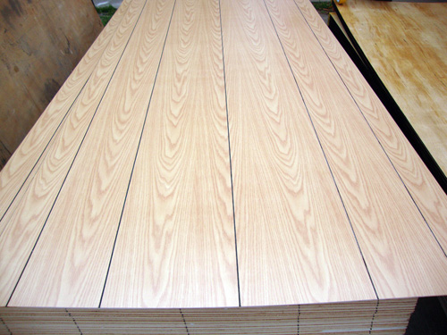 grooved paper overlaid plywood
