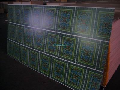 Flower Design Paper Overlaid Plywood