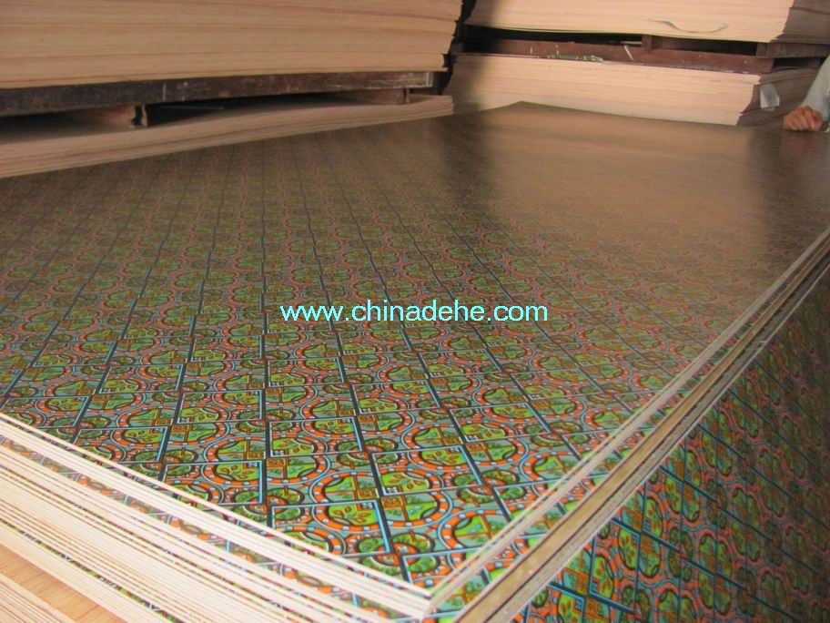 Flower Design Paper Overlaid Plywood