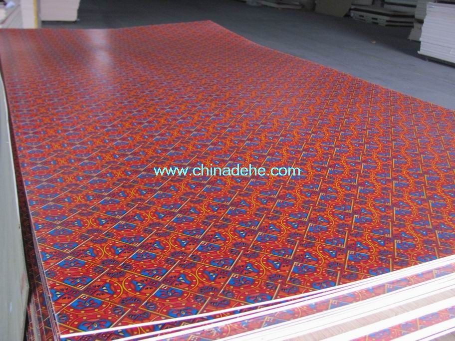 Flower Design Paper Overlaid Plywood