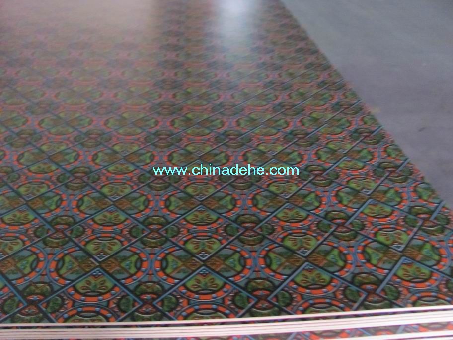 Flower Design Paper Overlaid Plywood